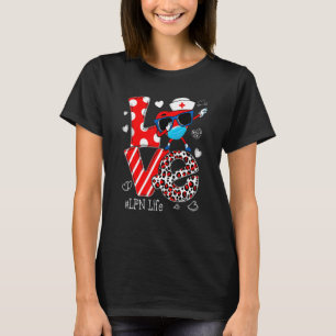 Love Dabbing Heart Nursing LPN Nurse Life Valentin T-Shirt