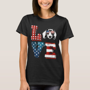 Love Dachshund American Flag 4th Of July Gift T-Shirt