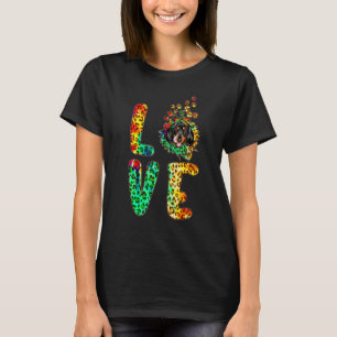 Love Dachshund Sunflower Tie Dye Dog Mom Mothers D T-Shirt