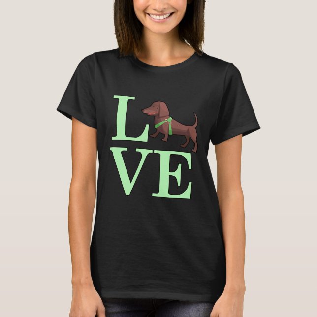Love Dachshund    T-Shirt (Front)