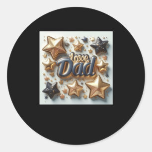Love Dad1 Classic Round Sticker