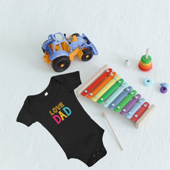 Love Dad Baby Bodysuit (lovely dad "father's day" baby bodysuit (custom content) )