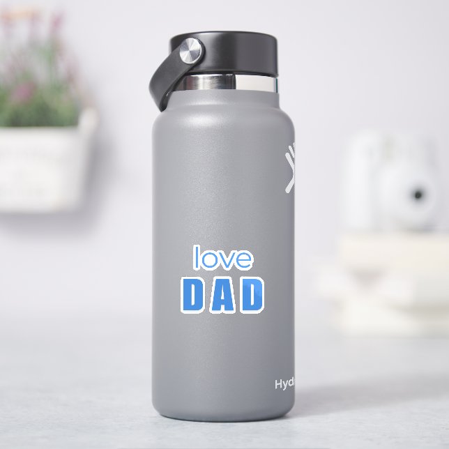 Love Dad Baby Boy Sticker (HydroFlask)