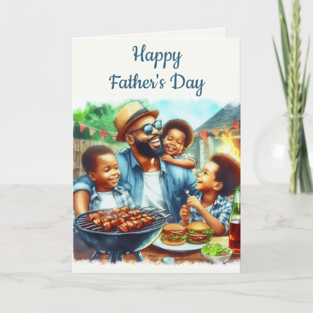 Love Dad Happy Father's Day Folded Greeting Card (Front)