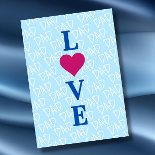 Love Dad Love Father we Love you Dad custom Card