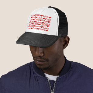 Love Dad Red Hearts Trucker Hat