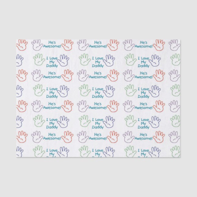 Love Daddy - Hands Tissue Paper (Front)