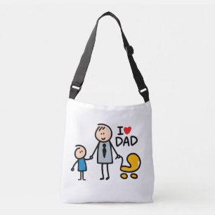 Love Daddy print Crossbody Bag