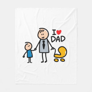 Love Daddy print Fleece Blanket