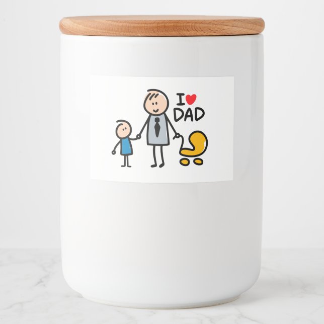 Love Daddy print Food Label (Front)
