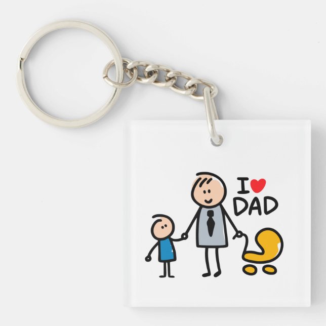 Love Daddy print Key Ring (Front)