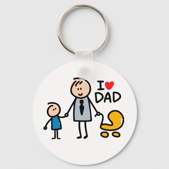 Love Daddy print Key Ring (Front)