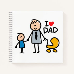 Love Daddy print Notebook