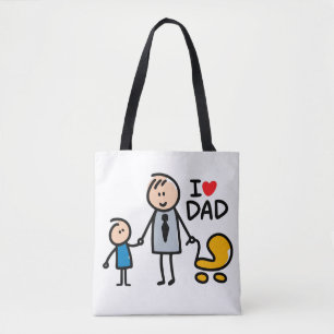 Love Daddy print Tote Bag