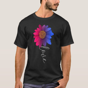 Love Daisy Flower Bisexuality Flag Bisexual Lgbt P T-Shirt