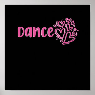 Love Dance Heart Dancers Dancing Day Graphic Poster
