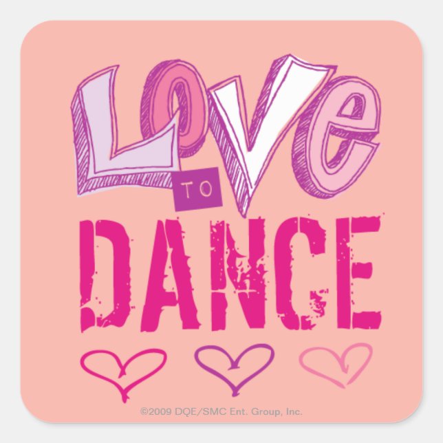 Love Dance Square Sticker (Front)