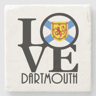 LOVE Dartmouth Nova Scotia Stone Coaster