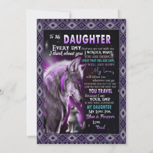 Love Daughter   Letter To My Daughter Love For You Holiday Card