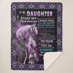Love Daughter Letter To My Daughter Love For You Sherpa Blanket
