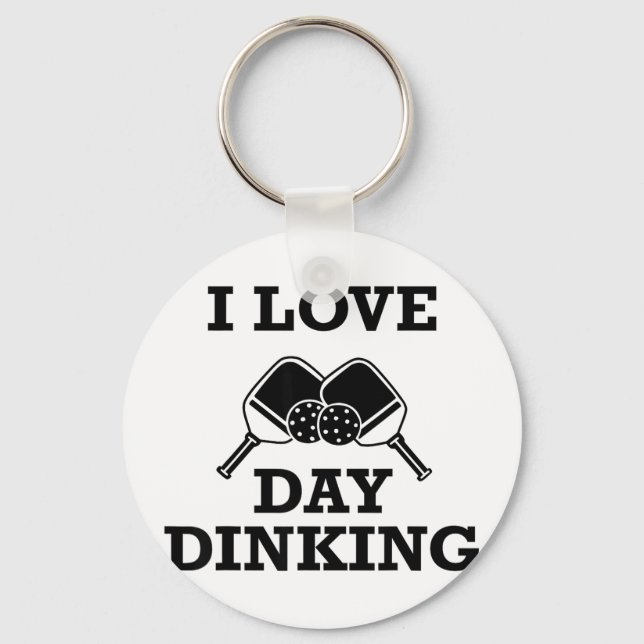 Love day dinking pickleball funny dink pickle ball key ring (Front)
