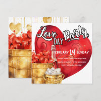 Love Day Heart With Bucket of Hearts Party