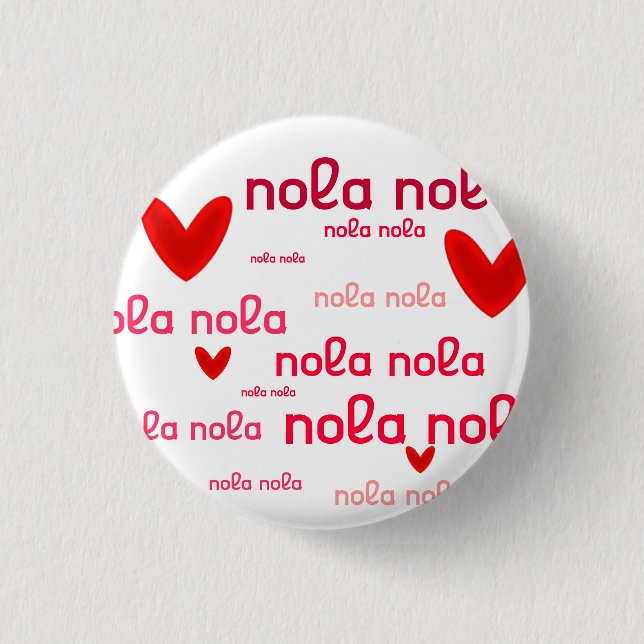 Love de lis 3 cm round badge (Front)