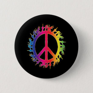 Love Deaf Peace Sign Language Hand Talking Teacher 6 Cm Round Badge