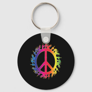 Love Deaf Peace Sign Language Hand Talking Teacher Key Ring