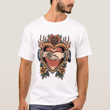 Love deal hearts and roses tattoo design