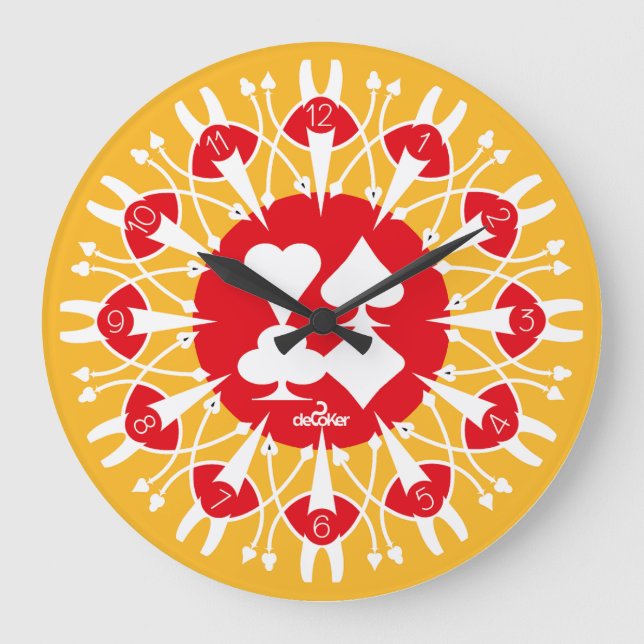 LOVE DEC POKER DECORATIVE BY MASANSER LARGE CLOCK (Front)