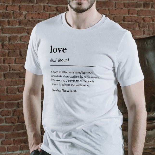 Love definition couple names matching modern T-Shirt (Creator Uploaded)