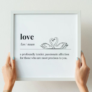 Love Definition Swans Poster