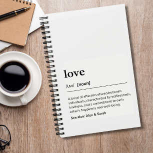 Love Definition Wedding Journal modern