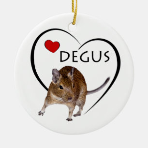 Love Degus Ornament (choose colour)