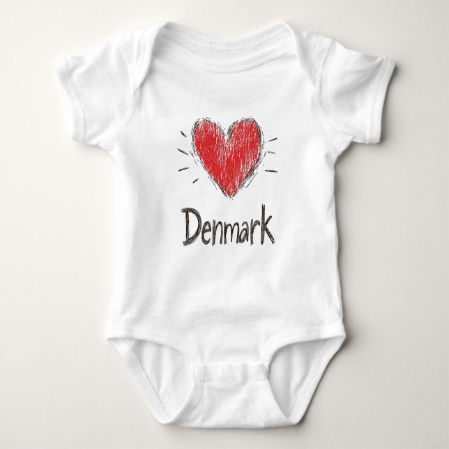 Love Denmark Baby Bodysuit (Front)
