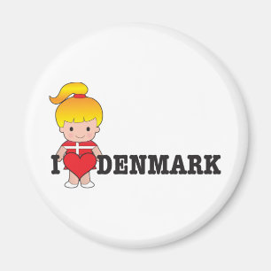 Love Denmark Magnet