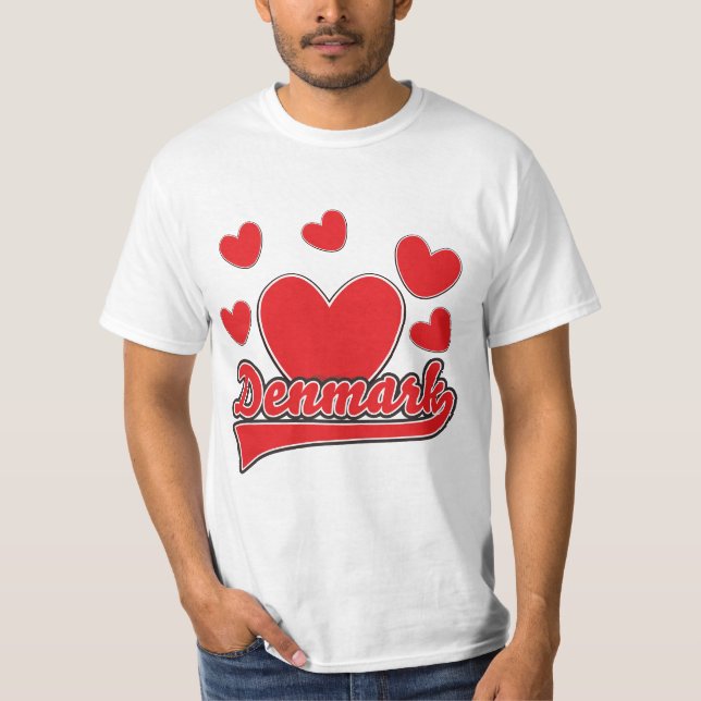 Love Denmark vintage style logo T-Shirt (Front)