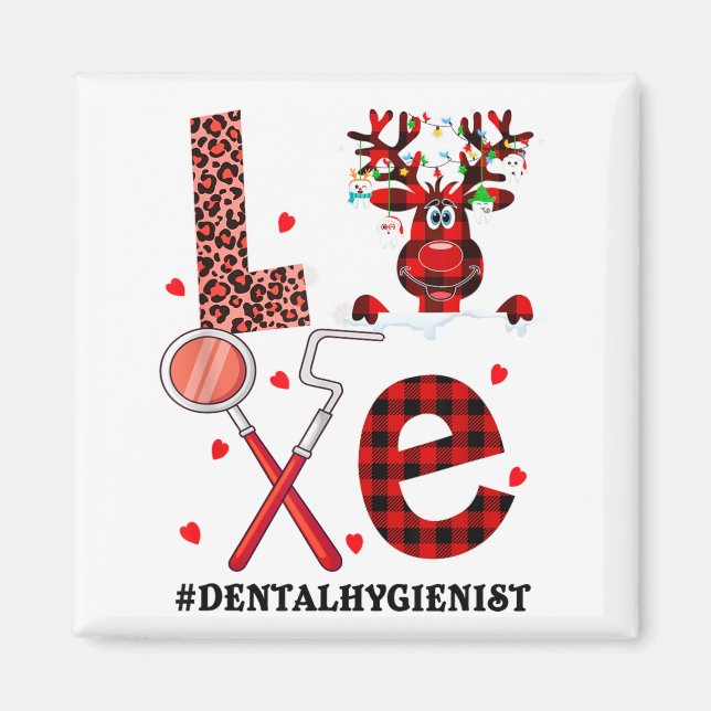 Love Dental Christmas Reindeer Dental Squad Xmas D Magnet (Front)