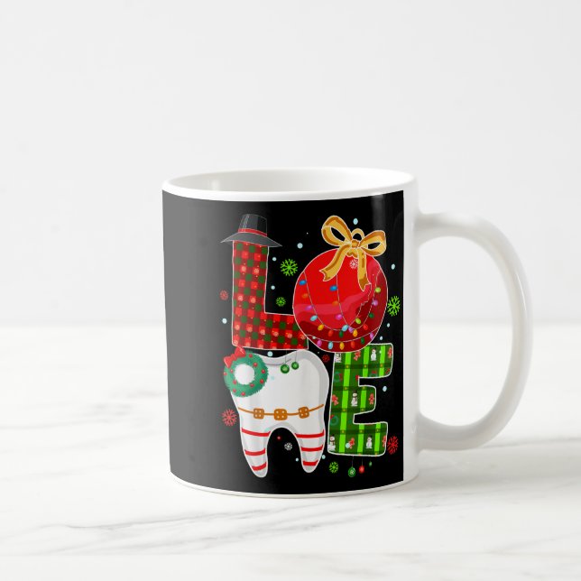 Love Dental Life Bauble Tooth Dentist Fall Christm Coffee Mug (Right)