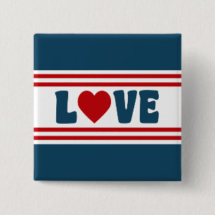 Love design 15 cm square badge