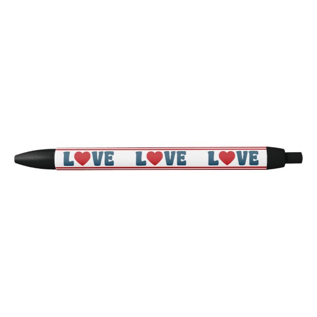 Love design black ink pen (Front)