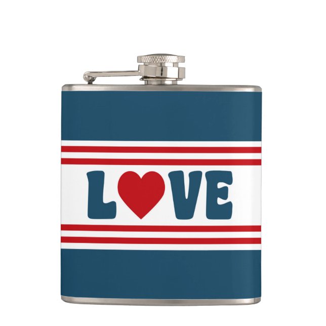 Love design hip flask (Front)