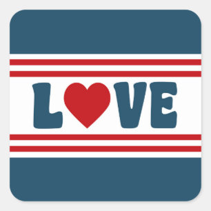 Love design square sticker