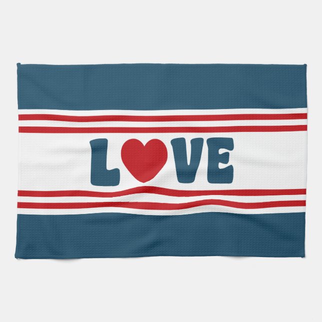 Love design tea towel (Horizontal)