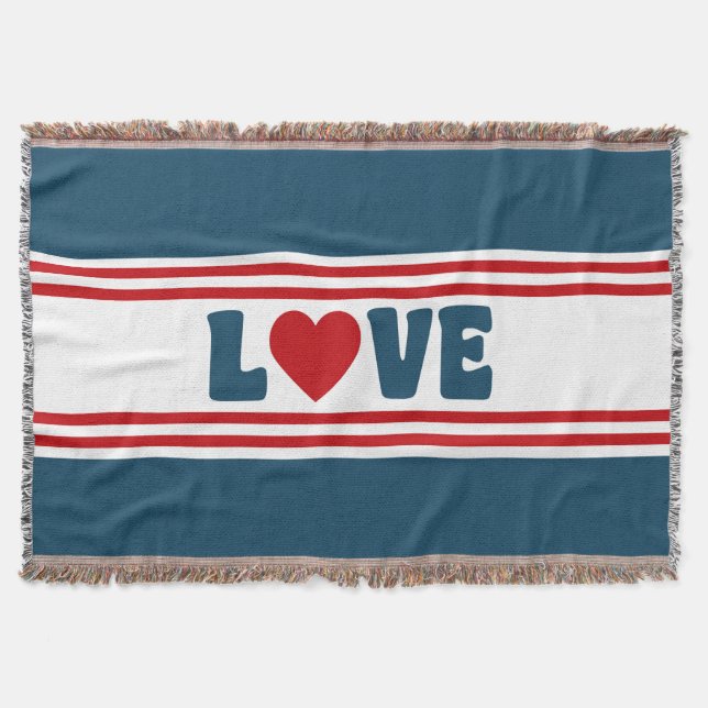 Love design throw blanket (Front)