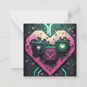 Love Design with Pixelated Heart  Card