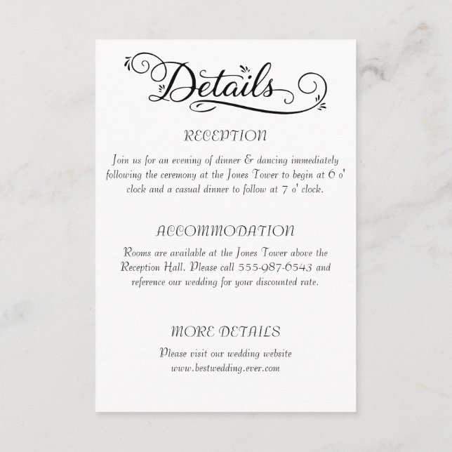 Love & Details Enclosure Card (Back)