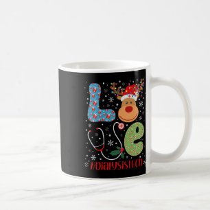 Love Dialysis Tech Life Christmas Reindeer Xmas Te Coffee Mug