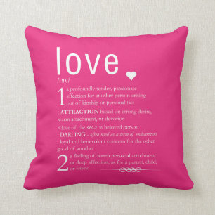 Love Dictionary Definition Valentine Typography Cushion